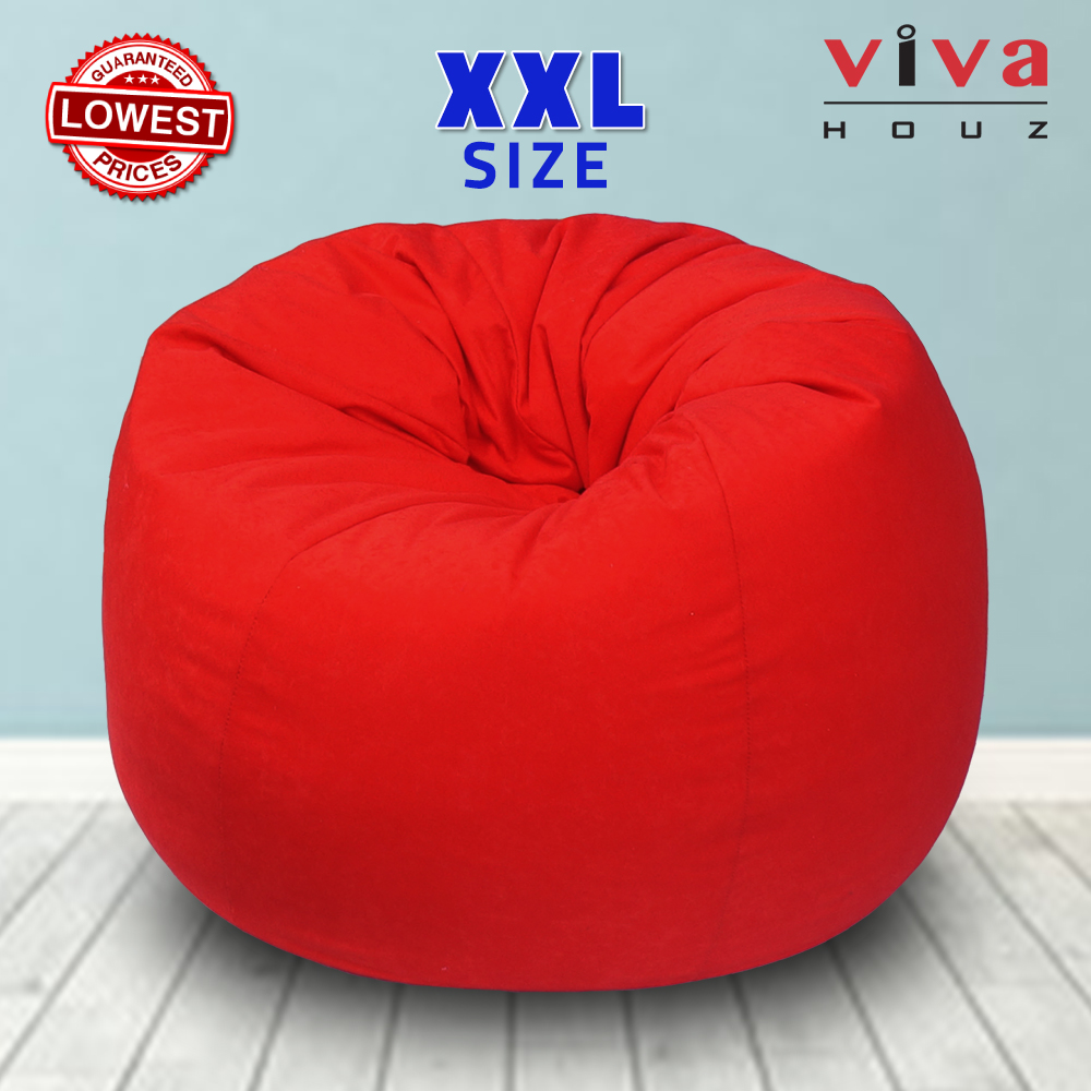 Viva Houz Fun-Zone Bean Bag /Sofa/Chair, XXL Size, ±3.5kg, Poly Tessile Fabric Cover, Multiple Color Choice (Red) Viva Houz Fun-Zone Bean Bag /Sofa/Chair, XXL Size, ±3.5kg, Poly Tessile Fabric Cover, Multiple Color Choice (Red)