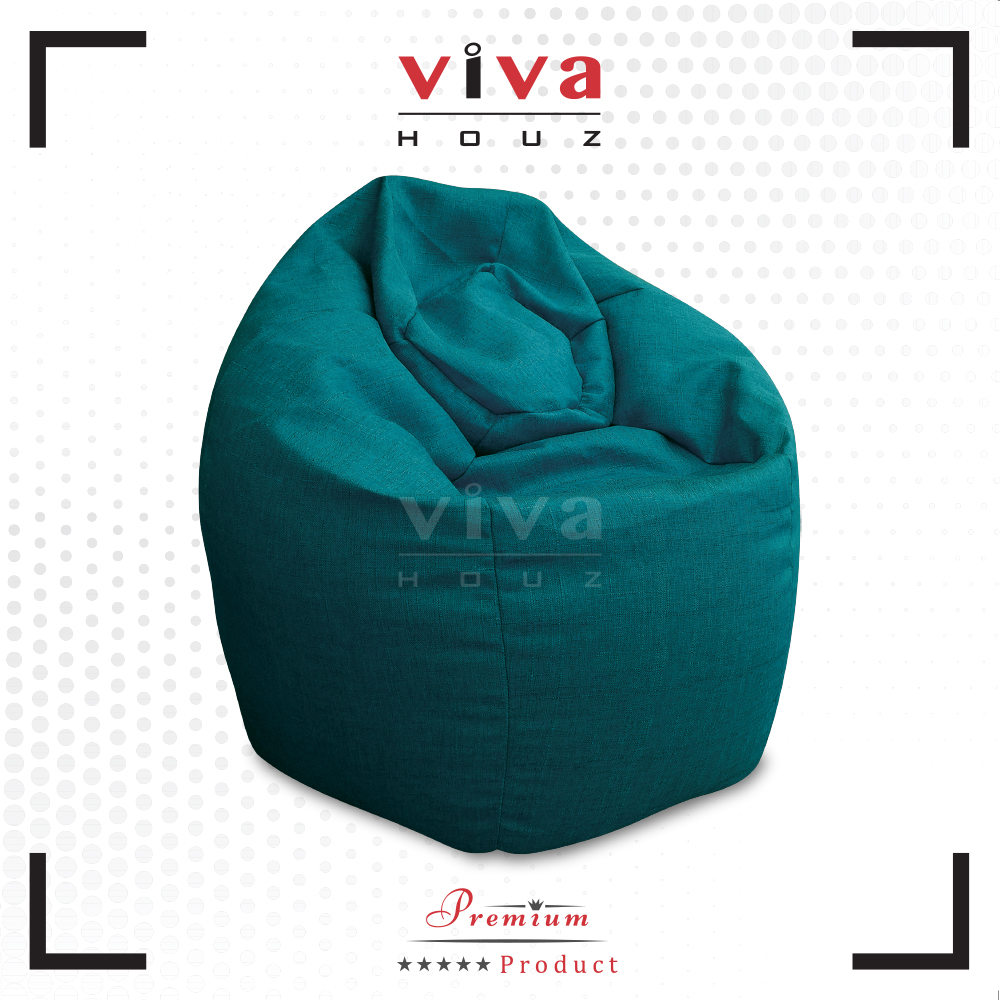 VIVA HOUZ - GIANT Bean Bag / Chair / Sofa, XXL Size (BLUE)