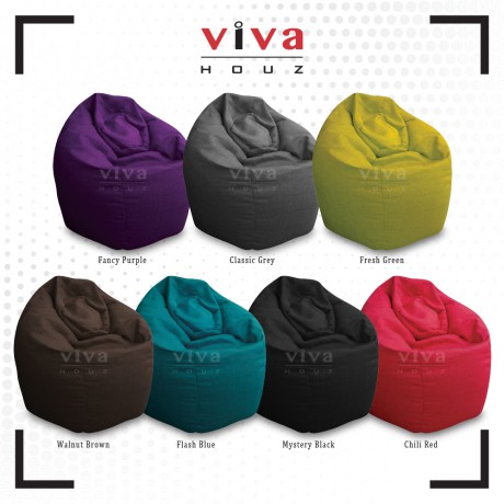 VIVA HOUZ - GIANT Bean Bag / Chair / Sofa, XXL Size (BLUE)