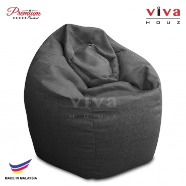 VIVA HOUZ - GIANT Bean Bag / Chair / Sofa, XXL Size (CLASSIC GREY)