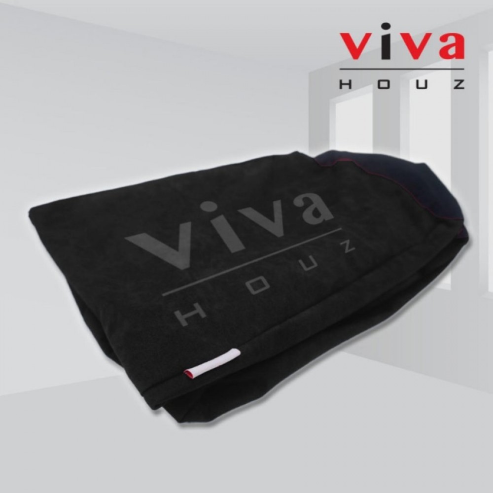Viva Houz Happy Bean Bag Cover XL Size Poly Tessile Fabric (Black) Viva Houz Happy Bean Bag Cover XL Size Poly Tessile Fabric (Black)