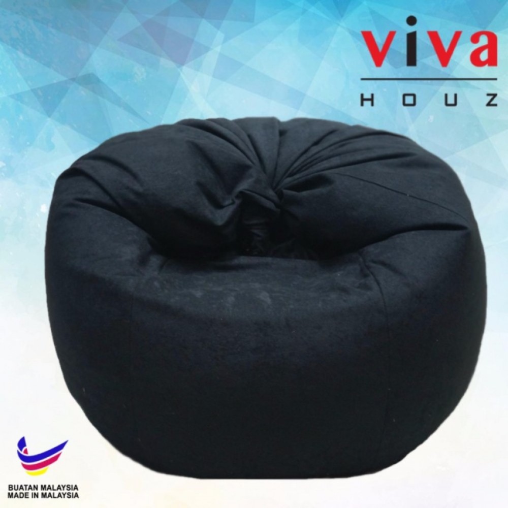 Viva Houz Happy Bean Bag/ Sofa /Chair, XL Size, 2.5kg (Black) Viva Houz Happy Bean Bag/ Sofa /Chair, XL Size, 2.5kg (Black)