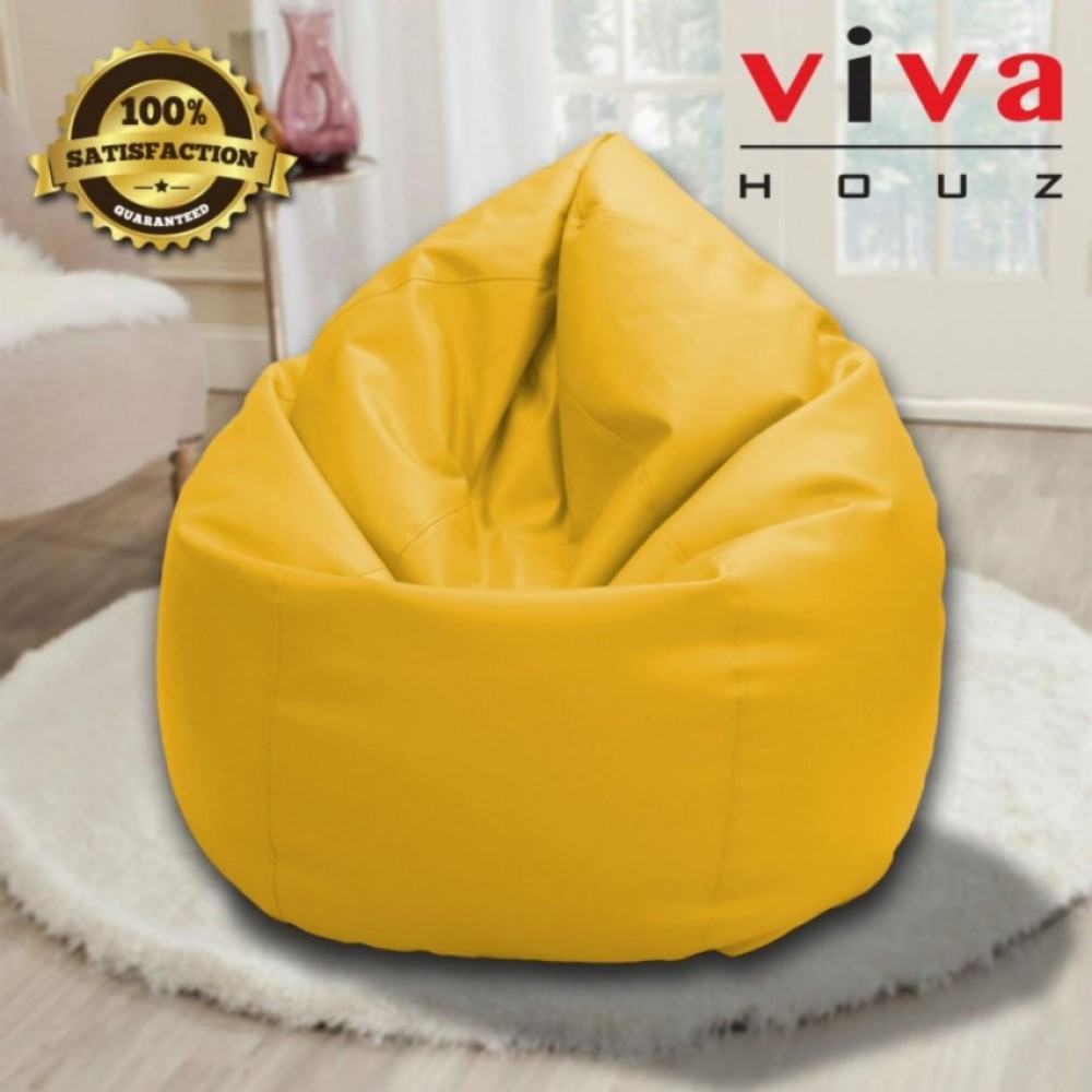 Viva Houz Indigo Bean Bag/Sofa/Chair, PU Leather, XXL Size (Yellow) Viva Houz Indigo Bean Bag/Sofa/Chair, PU Leather, XXL Size (Yellow)