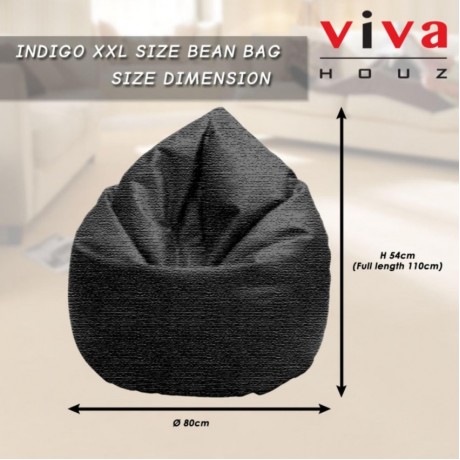 Viva Houz Indigo Bean Bag/Sofa/Chair, PU Leather, XXL Size (Green)