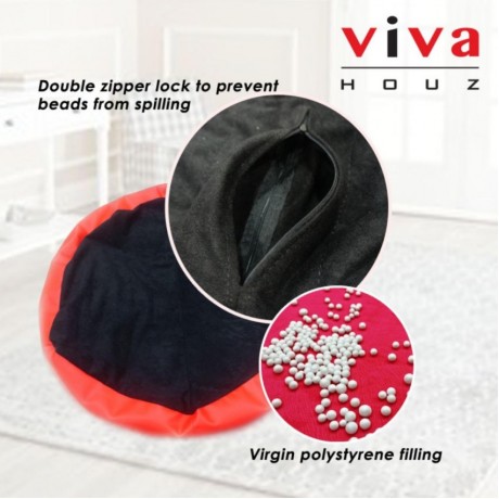 Viva Houz Indigo Bean Bag/Sofa/Chair, PU Leather, XXL Size (Green)