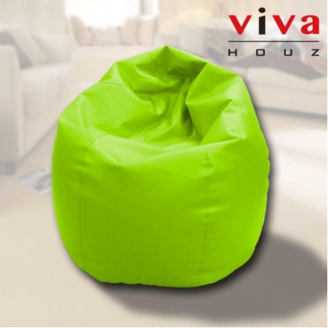 Viva Houz Indigo Bean Bag/Sofa/Chair, PU Leather, XXL Size (Green)
