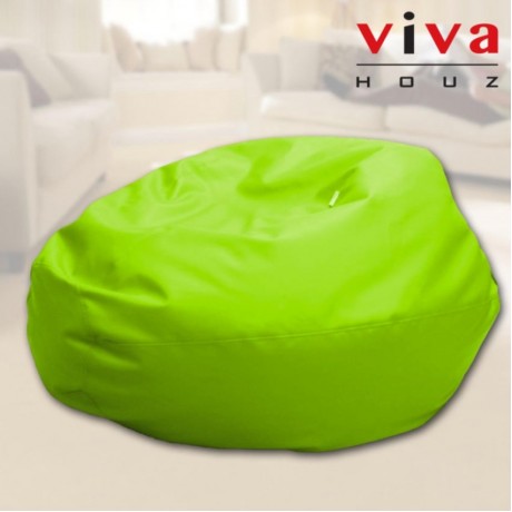 Viva Houz Indigo Bean Bag/Sofa/Chair, PU Leather, XXL Size (Green)