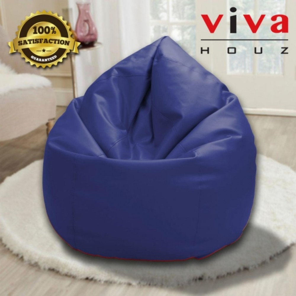 Viva Houz Indigo Bean Bag/Sofa/Chair, PU Leather, XXL Size (Navy Blue) Viva Houz Indigo Bean Bag/Sofa/Chair, PU Leather, XXL Size (Navy Blue)