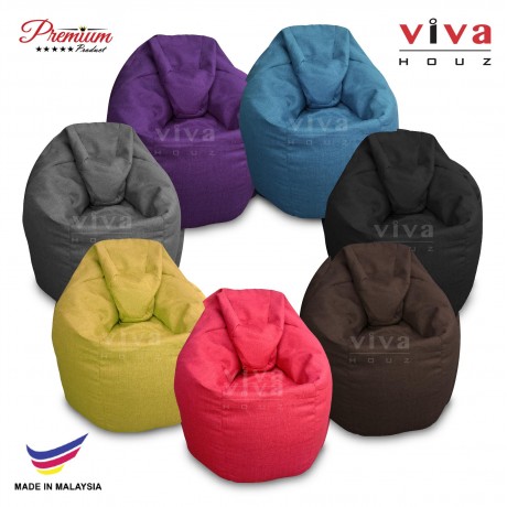 Viva Houz XL Bean Bag Chair Sofa (Grey)