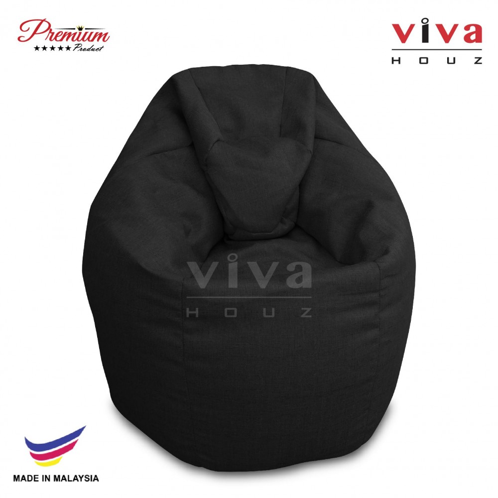 Viva Houz XL Bean Bag Chair Sofa (Black) Viva Houz XL Bean Bag Chair Sofa (Black)