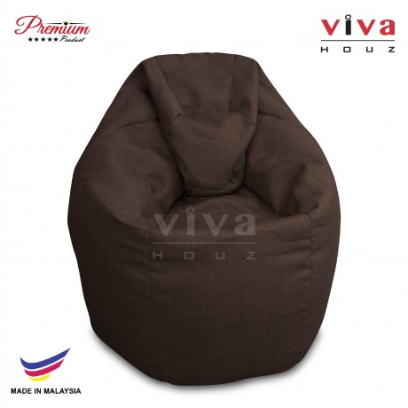 Viva Houz XL Bean Bag Chair Sofa (Brown)