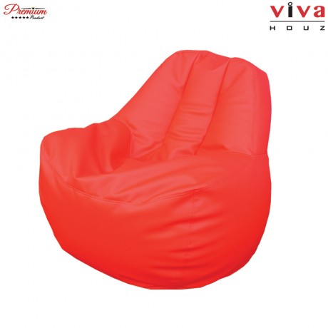 viva houz chunky sofa bean bag chair soft chequered pu leather