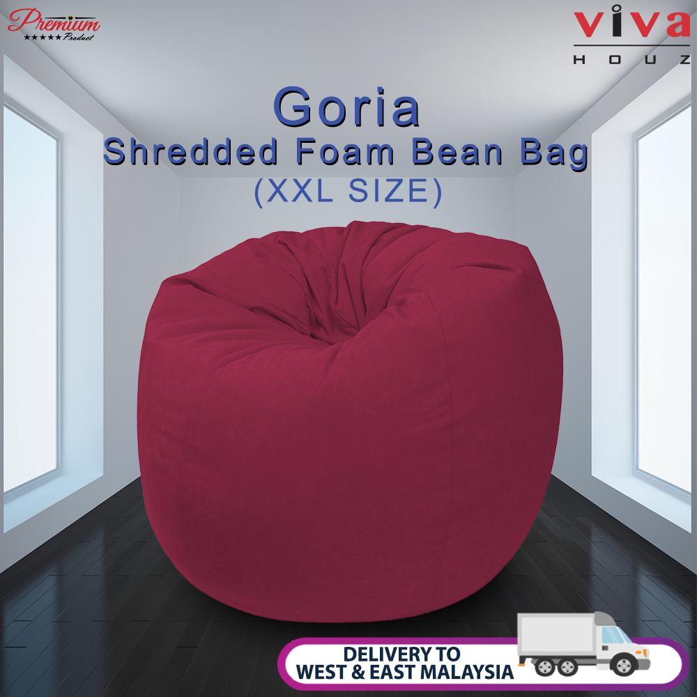 Viva Houz Goria Bean Bag /Sofa/Chair, XXL Size, Shredded Foam Filling, Imported Micro Suede Cover (Maroon) Viva Houz Goria Bean Bag /Sofa/Chair, XXL Size, Shredded Foam Filling, Imported Micro Suede Cover (Maroon)