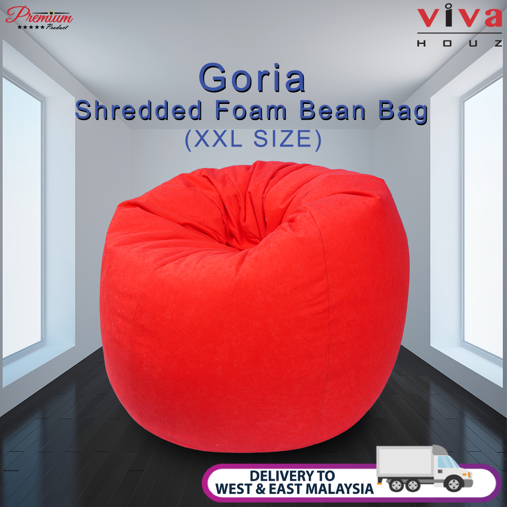 Viva Houz Goria Bean Bag /Sofa/Chair, XXL Size, Shredded Foam Filling, Imported Micro Suede Cover (Red) Viva Houz Goria Bean Bag /Sofa/Chair, XXL Size, Shredded Foam Filling, Imported Micro Suede Cover (Red)