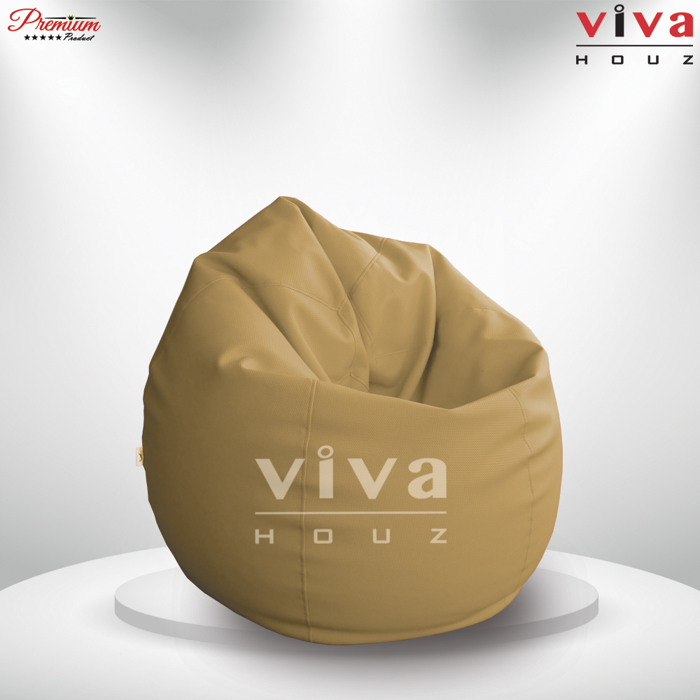 Viva Houz Padstow XXL Size Bean Bag/Sofa/Chair, Soft Chequered PU Leather Cover (Beige) Viva Houz Padstow XXL Size Bean Bag/Sofa/Chair, Soft Chequered PU Leather Cover (Beige)