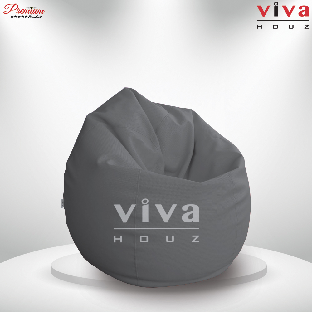 Viva Houz Padstow XXL Size Bean Bag/Sofa/Chair, Soft Chequered PU Leather Cover (Light Grey) Viva Houz Padstow XXL Size Bean Bag/Sofa/Chair, Soft Chequered PU Leather Cover (Light Grey)