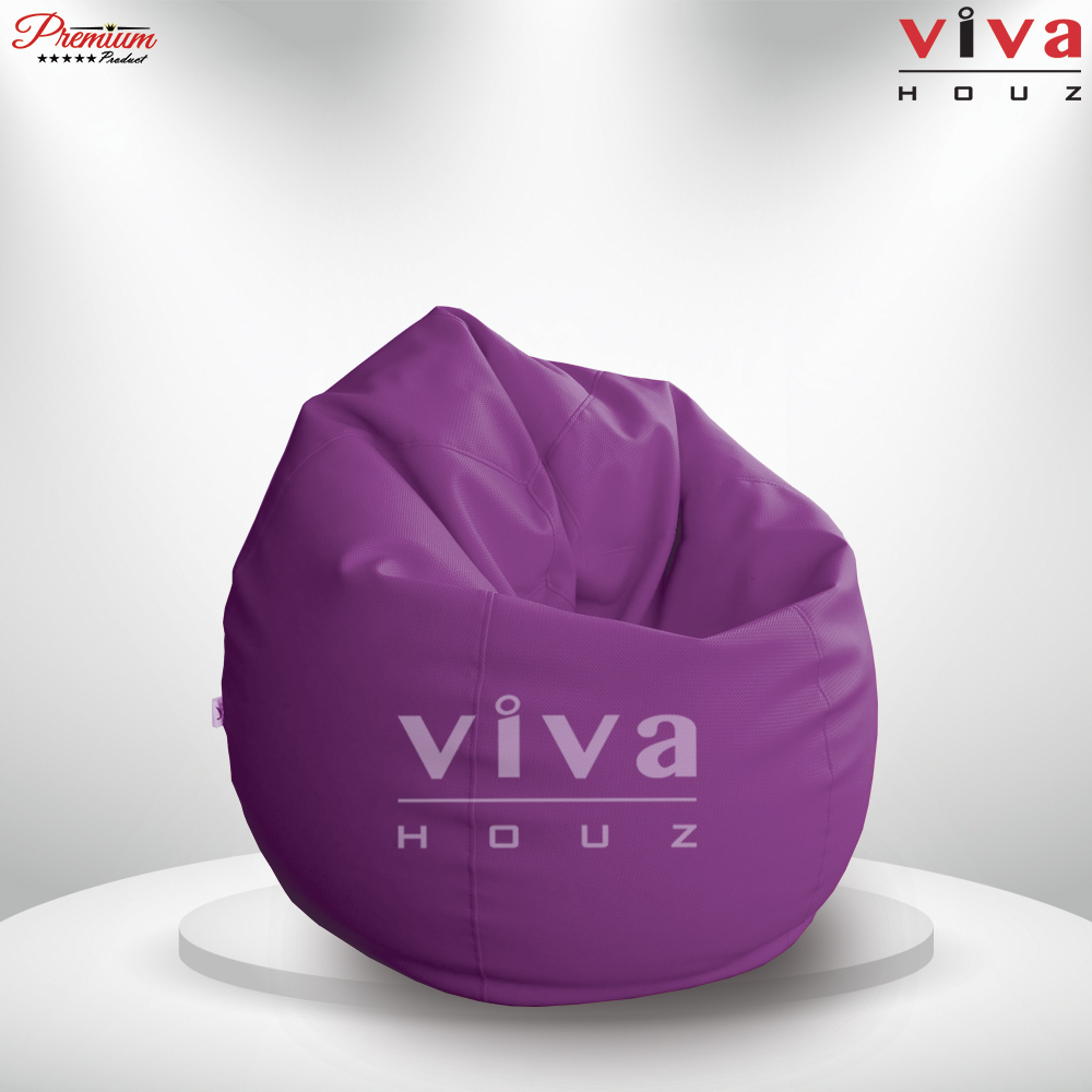 Viva Houz Padstow XXL Size Bean Bag/Sofa/Chair, Soft Chequered PU Leather Cover (Purple) Viva Houz Padstow XXL Size Bean Bag/Sofa/Chair, Soft Chequered PU Leather Cover (Purple)