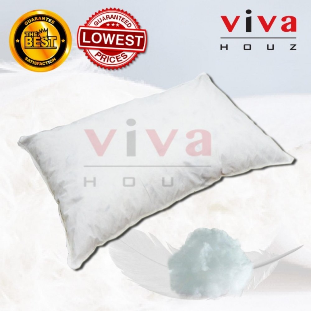 Viva Houz Comfy Feather /Polyester Fibre Stuffed Pillow, Soft, XL Size Viva Houz Comfy Feather /Polyester Fibre Stuffed Pillow, Soft, XL Size