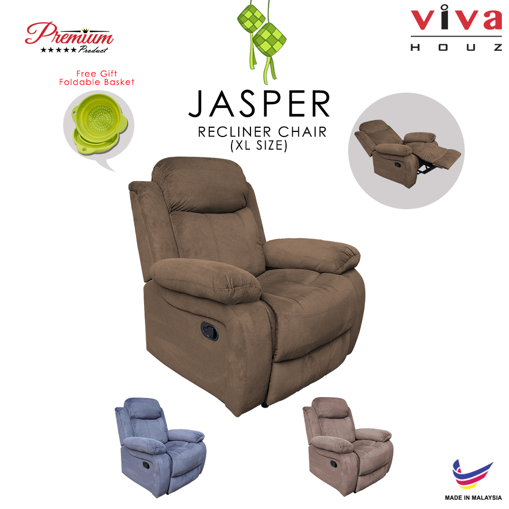 Viva Houz Jasper Single Seat Recliner Chair, Sofa, Full Fabric Cover (Dark Brown) Viva Houz Jasper Single Seat Recliner Chair, Sofa, Full Fabric Cover (Dark Brown)