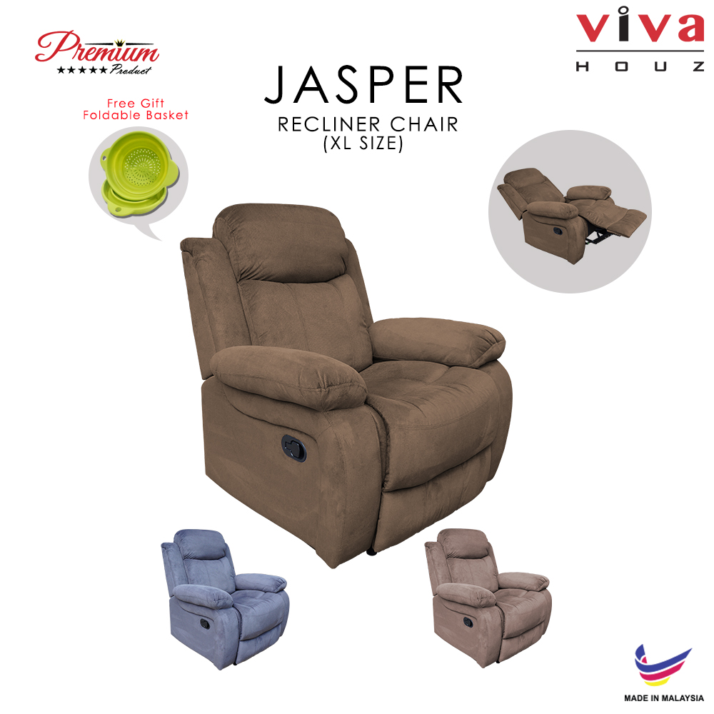 Viva Houz Jasper Single Seat Recliner Chair, Sofa, Full Fabric Cover (Dark Brown) Viva Houz Jasper Single Seat Recliner Chair, Sofa, Full Fabric Cover (Dark Brown)
