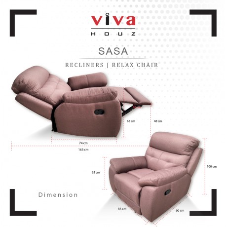 Sasa Single Seat Recliner Chair Sofa Premium Quality Made In Malaysia