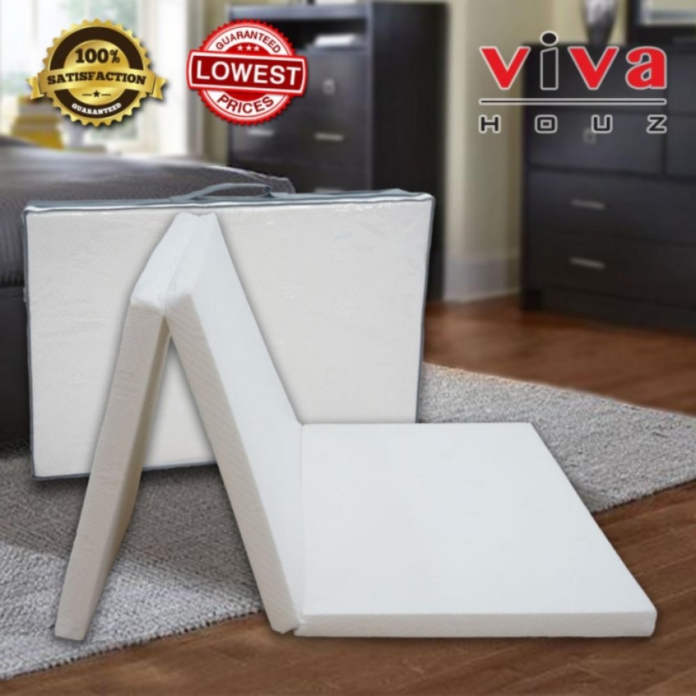 Viva Houz, Single Tri-Fold Latex Mattress, ±6.60 Kg, OEM, Made In Malaysia Viva Houz, Single Tri-Fold Latex Mattress, ±6.60 Kg, OEM, Made In Malaysia