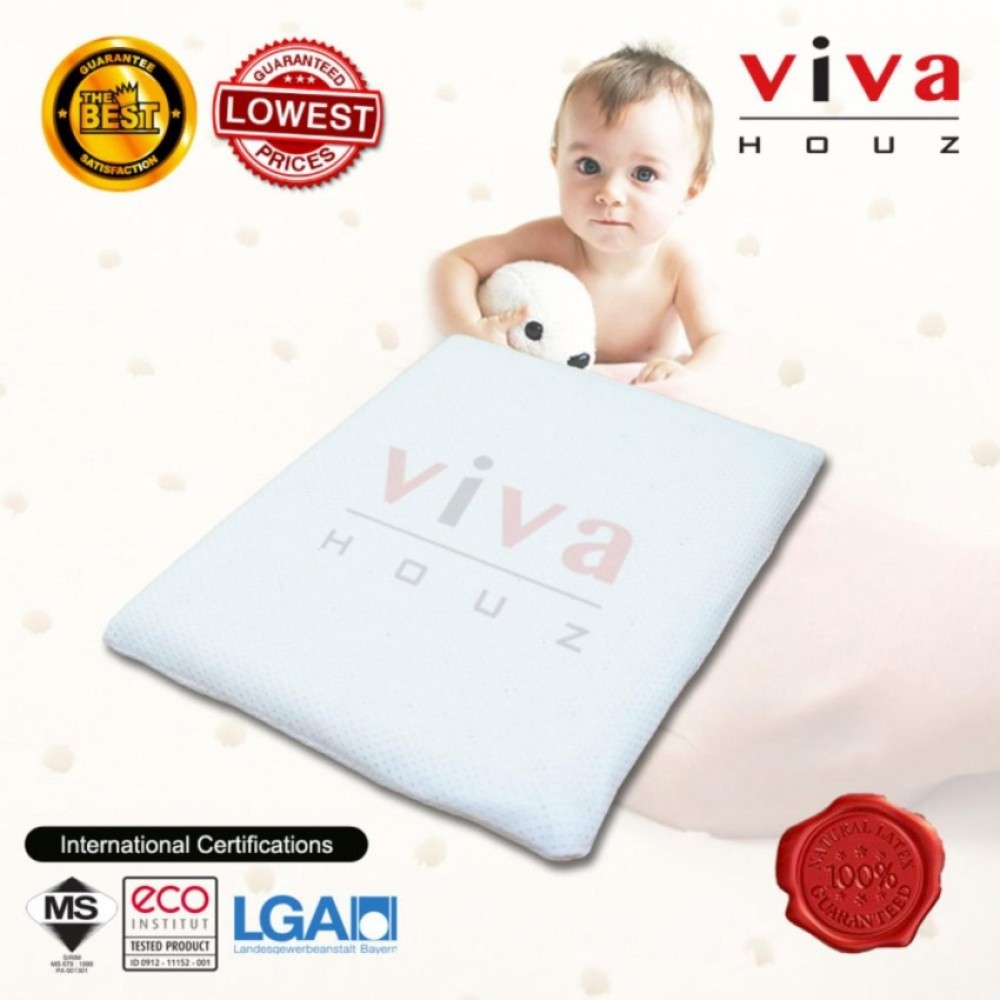 Viva Houz Sweetie Baby/Child Pillow (OEM), 100% Guaranteed Pure Latex, Sirim Certified, Made in Malaysia Viva Houz Sweetie Baby/Child Pillow (OEM), 100% Guaranteed Pure Latex, Sirim Certified, Made in Malaysia