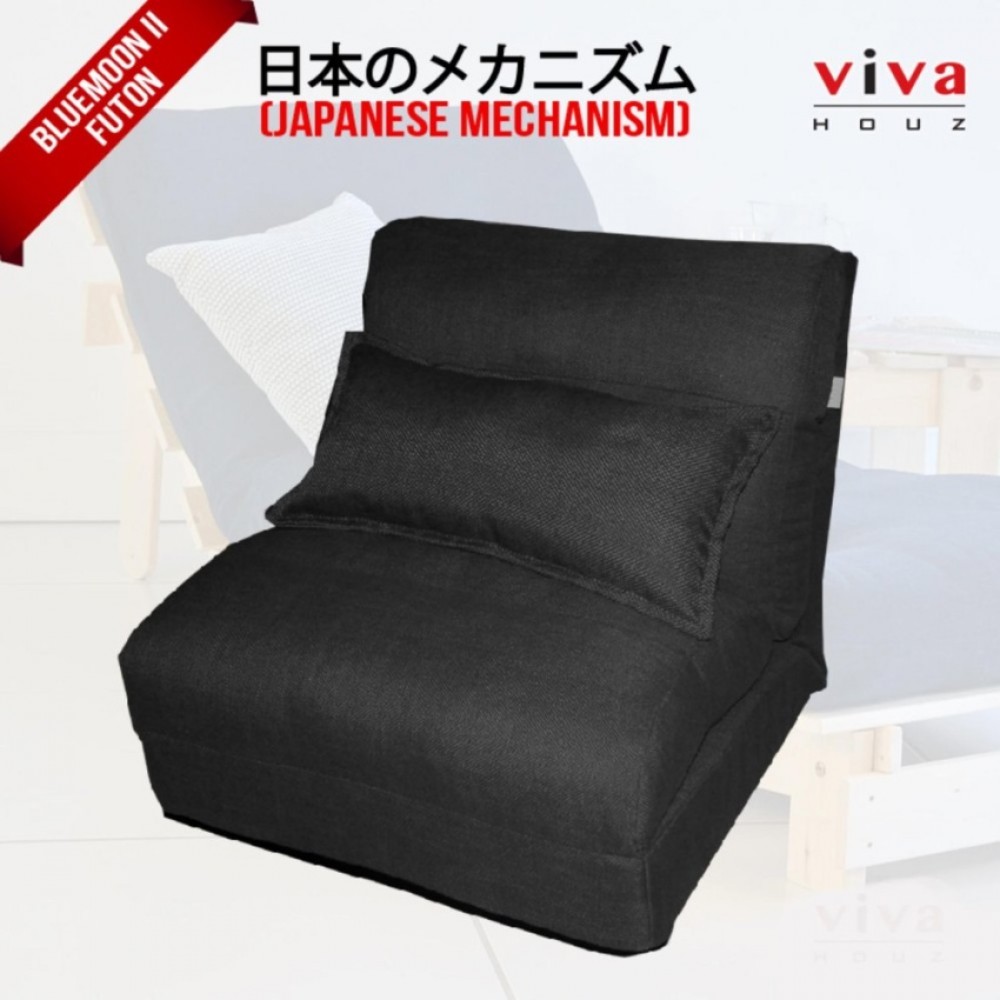 Viva Houz Bluemoon II Futon/ Sofa / Chair, Made In Malaysia (Black) Viva Houz Bluemoon II Futon/ Sofa / Chair, Made In Malaysia (Black)