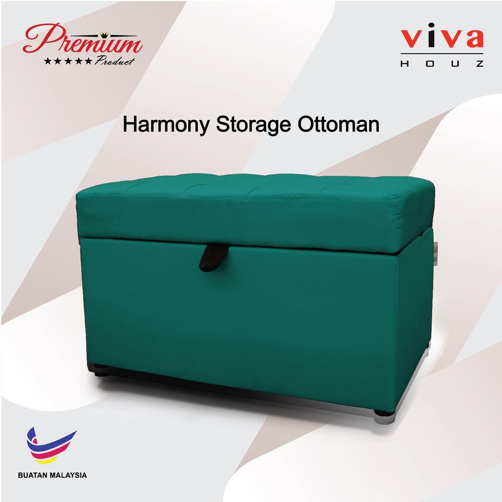 Viva Houz Harmony Storage Ottoman Pouffe Bench Sofa Turquoise Green Viva Houz Harmony Storage Ottoman Pouffe Bench Sofa Turquoise Green