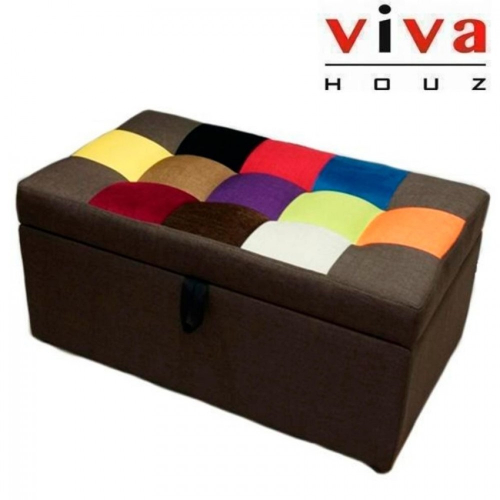 Viva Houz Cabello Xl Storage Ottoman Sofa Bench Brown
