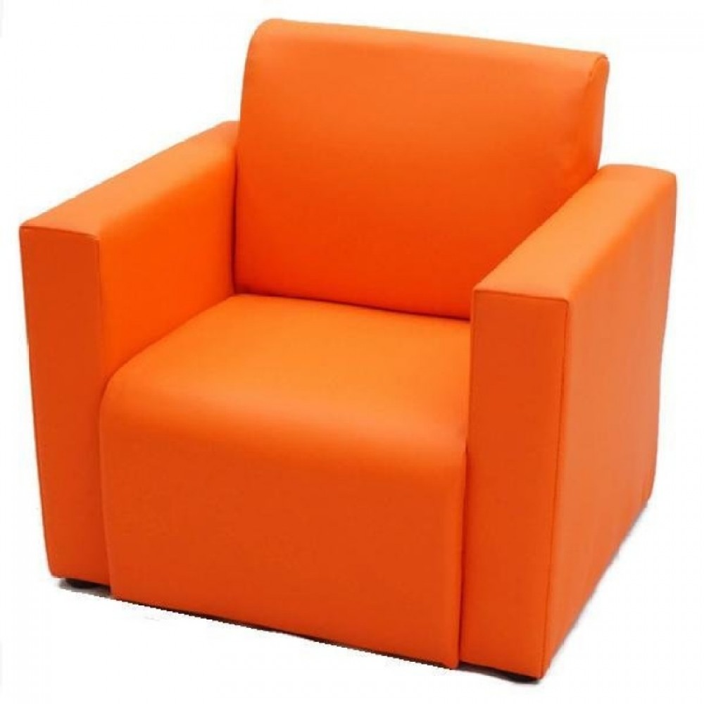 VIVA HOUZ - Kids Sofa With Arm (PVC, Orange) VIVA HOUZ - Kids Sofa With Arm (PVC, Orange)