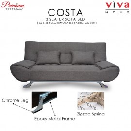 Viva Houz COSTA 3 Seater Sofa Bed, Sofa, Bed  (Brown)