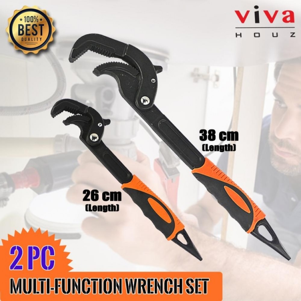 Viva Houz 2pc Multi-Function/Universal Wrench, 8-62mm , Industrial Grade, Heavy Duty For Water Pipe/Nut Viva Houz 2pc Multi-Function/Universal Wrench, 8-62mm , Industrial Grade, Heavy Duty For Water Pipe/Nut